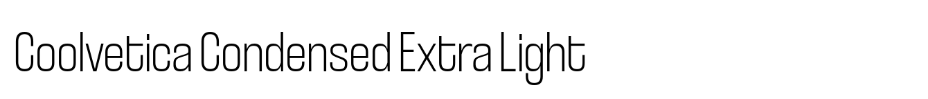 Coolvetica Condensed Extra Light